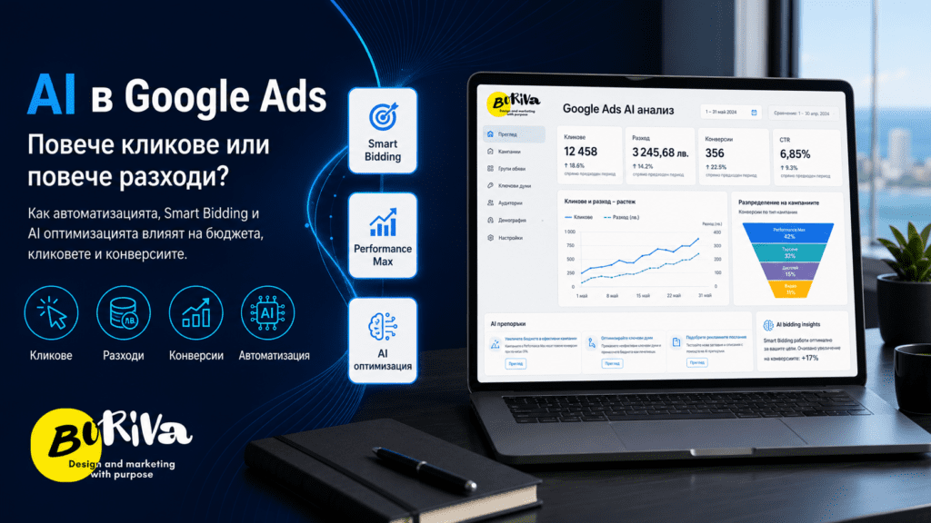 Внедряване на AI в Google Ads – повече кликове или повече разходи?